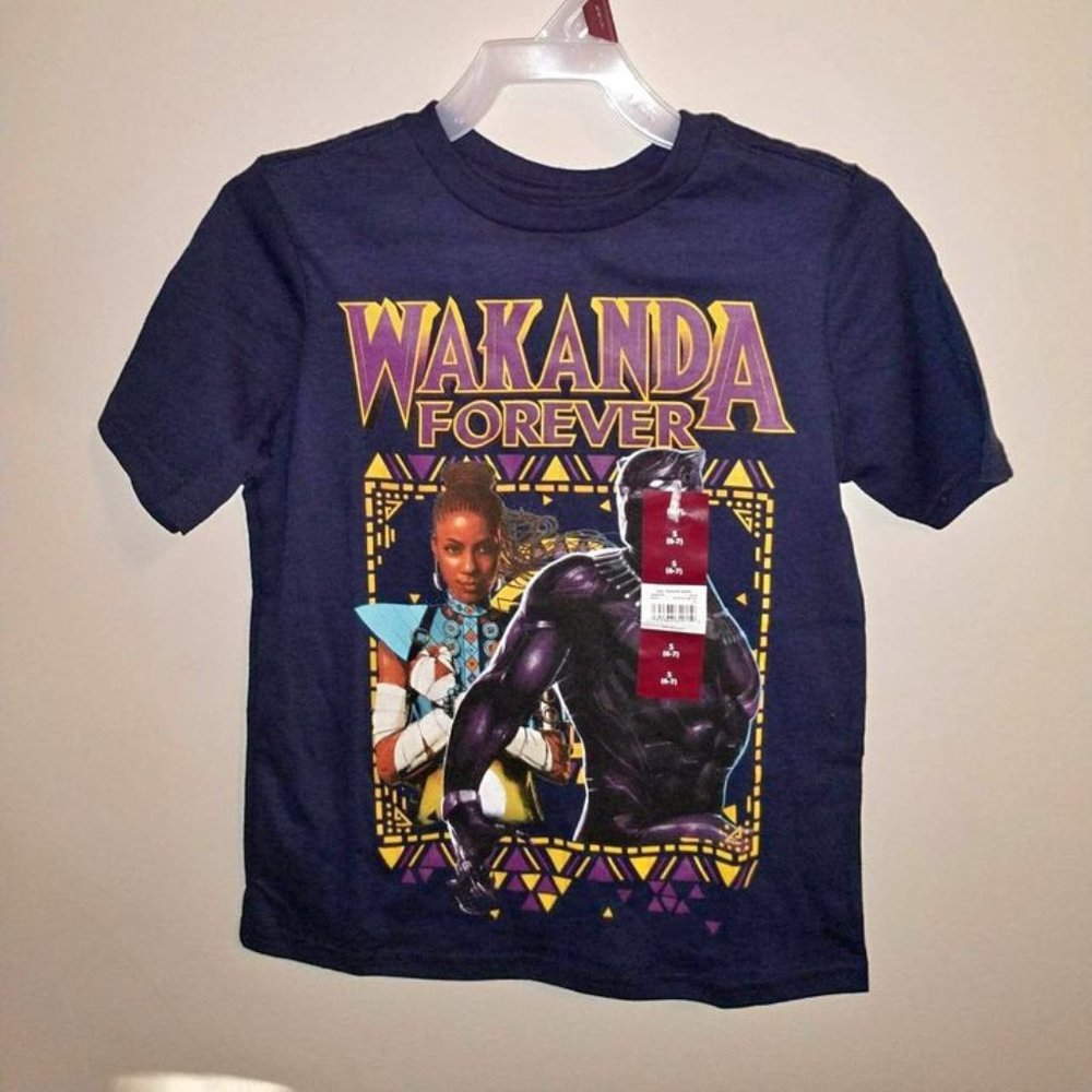 Marvel boy/girl graphic t-shirt, WAKANDA FOREVER, S(6-7) k-275